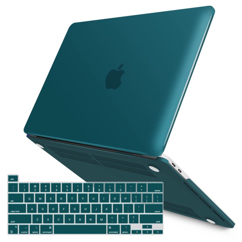 آي بينزر IBenzer متوافق مع حافظة 2025 2024 M2 MacBook Pro 13 بوصة 2025-2016 M1 A2338 A2289 A2251 A2159 A1989 A1706 A1708 حافظة صلبة وغطاء لوحة مفاتيح لجهاز Mac Pro 13 Quezhal Green T13QUGN+1 - Image 1